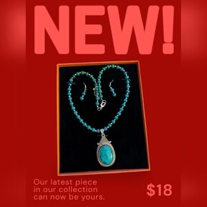 Canyon Sky Turquoise Necklace And Earrings Set NWOT